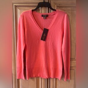 NWT Victor Alfaro 100% Cashmere V-Neck Sweater